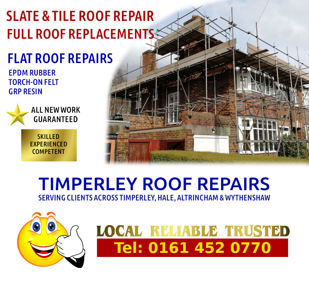 Timperley and Altrincham roofing card.